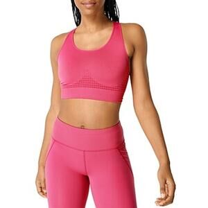 Sweaty Betty Seamless Stamina Medium Support Sports Bra Pink Size XS NWT